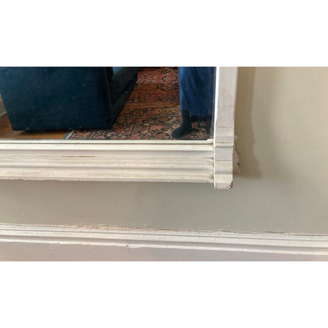 Large Victorian Oak Painted Mirror For Sale - Image 4 of 6