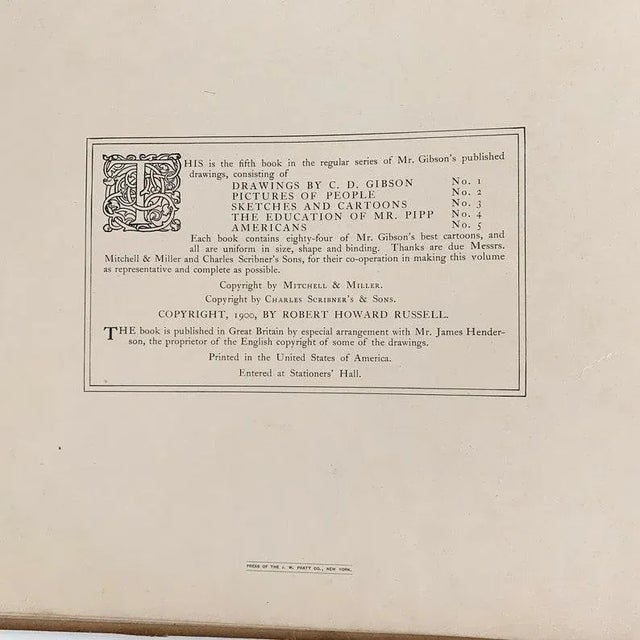 1900 - 1909 1900 First Edition Americans Drawn By C.D. Gibson For Sale - Image 5 of 10