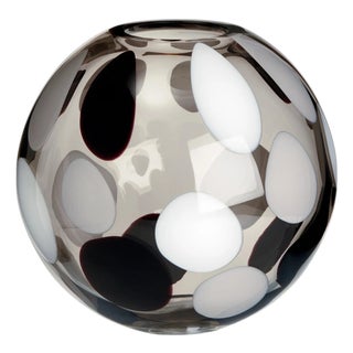 Carlo Moretti Sfera Vase in White, Grey and Black For Sale