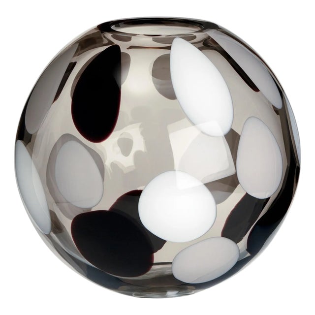 Carlo Moretti Sfera Vase in White, Grey and Black For Sale