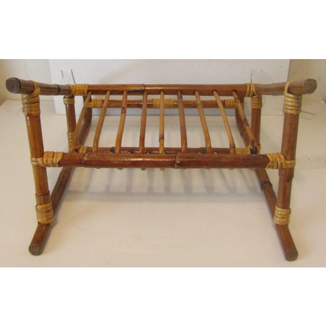 1950s Mid-Century Modern Bamboo A-Frame Magazine Rack For Sale - Image 11 of 12