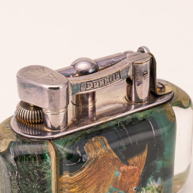 Metal Vintage 20thc Dunhill Tropical Aquarium Table Lighter, 1960s For Sale - Image 7 of 11