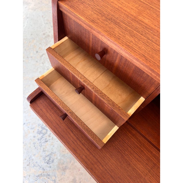 Teak Secretary with Mirror, Denmark For Sale - Image 5 of 11