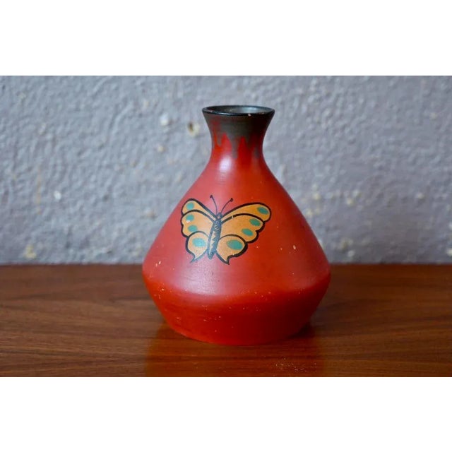 Ceramic Butterfly Vases from Vallauris, Set of 2 For Sale - Image 7 of 12