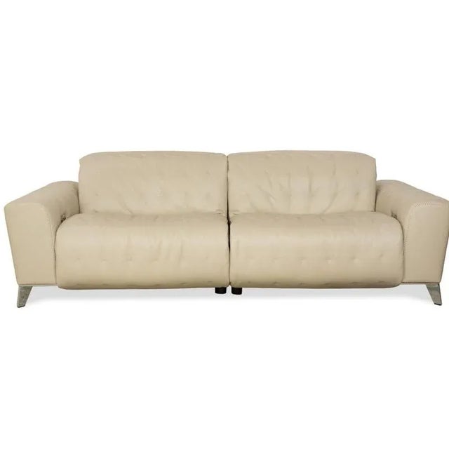 Satelite 3-Seater Sofa in Cream Leather from Roche Bobois For Sale - Image 18 of 18