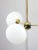 Metal Mid-Century Brass Opaline Glass Chandelier For Sale - Image 7 of 18