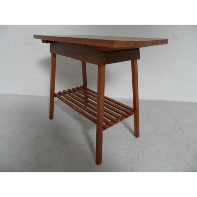 1930s Vintage Dutch Oak Sidetable, 1930s For Sale - Image 5 of 9