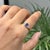 Modern 14k Gold 1.22ct Octagon Blue Sapphire & Pear Diamonds Three Stone Ring Size 4 For Sale - Image 3 of 18