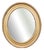 Vintage Golden Oval Mirror For Sale