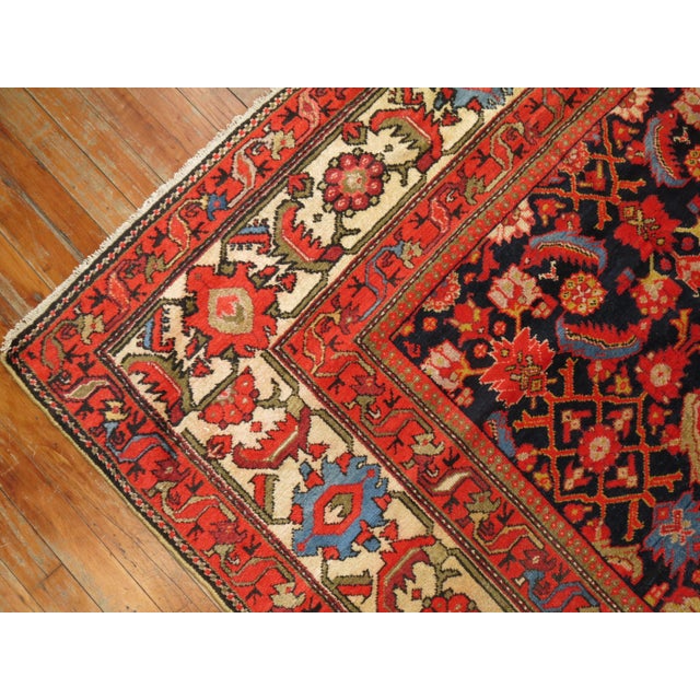 Textile Vintage Persian Gallery Malayer Rug in Saturated Colors For Sale - Image 7 of 18