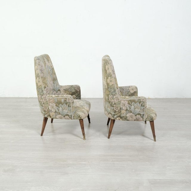 Set of Mid-Century Flowered Armchairs, Italy, 1960s For Sale - Image 12 of 18