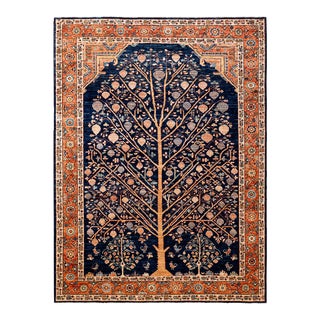 Serapi, One-of-a-Kind Hand-Knotted Runner Rug - Blue, 5' 3" x 7' 1" For Sale