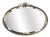Victorian Oval Brass Mirror, 1880 For Sale