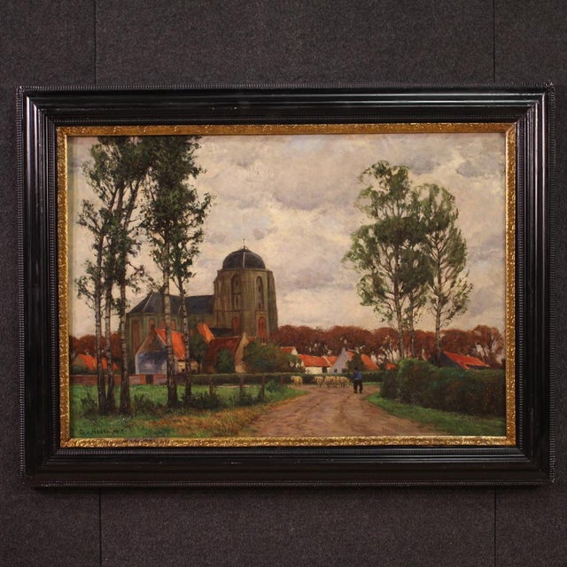 G. V. Hoven, Landscape, 1918, Oil on Canvas For Sale - Image 16 of 16