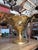 Metal Vintage Brass Cabbage Leaf Compote For Sale - Image 7 of 10