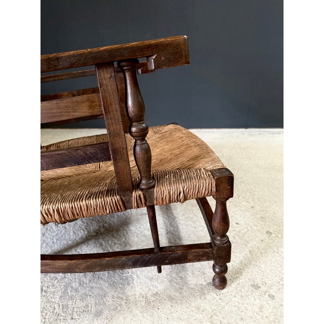 Antique French Provincial Rural Low Lounge Chair, 1890s For Sale - Image 10 of 17