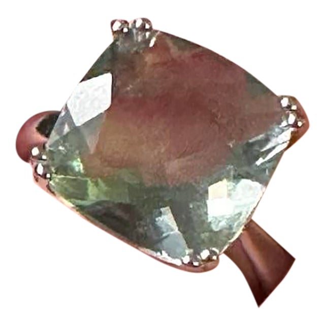 Prasiolite Sterling Silver Ring Sz 6 New ! For Sale