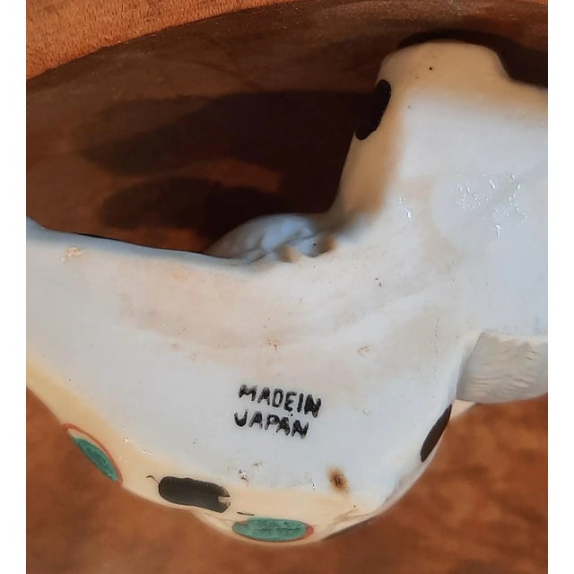 Ceramic Vintage Mid Century Bear Cat Porcelain Toothpick Holder For Sale - Image 7 of 8