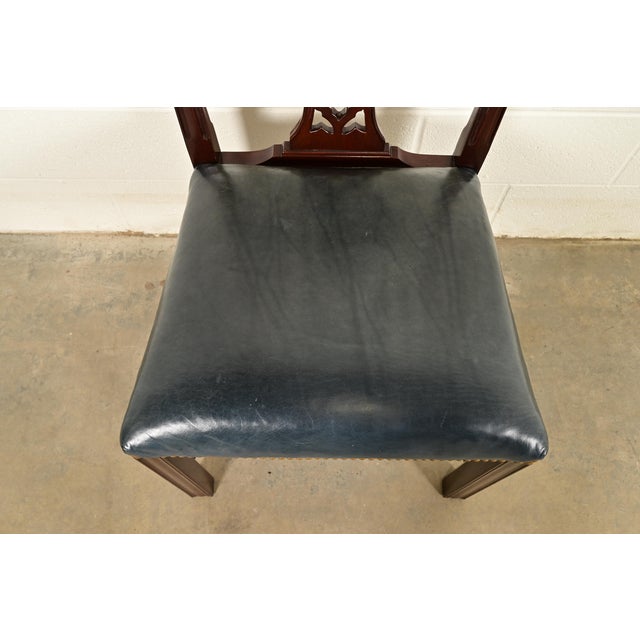 Wood Councill Craftsmen Georgian Carved Mahogany Dining Chairs, Set of Six For Sale - Image 7 of 13