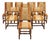 French Louis XIII Style Turned Walnut Dining Chairs and Armchairs, Set of Eight, Circa 1880 For Sale