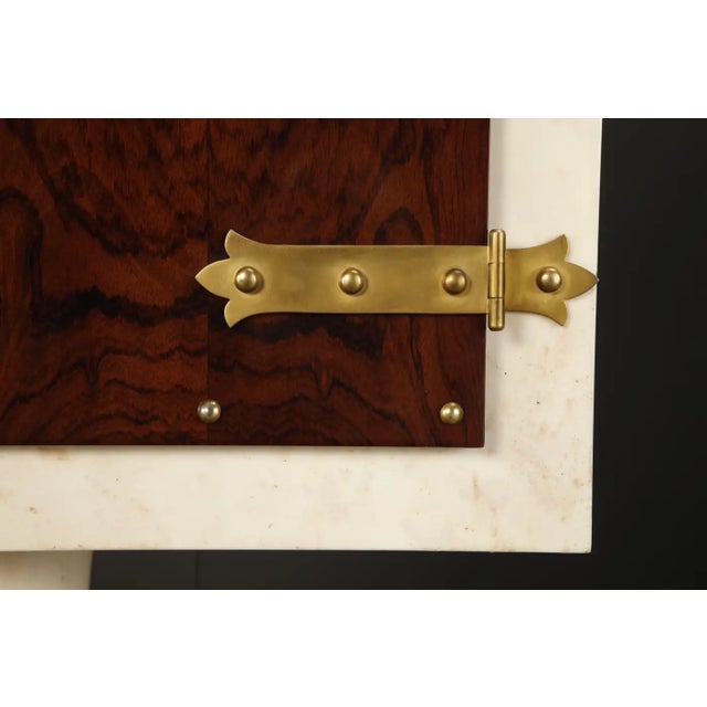 Aldo Tura Lacquered Goatskin, Rosewood and Brass Italian Bar Cabinet, 1950s For Sale In Los Angeles - Image 6 of 18