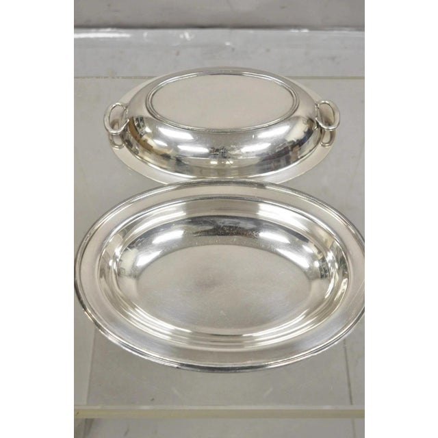 Vintage Wilcox Sp Co Oval Silver Plated Vegetable Serving Platter W "K" Monogram For Sale In Philadelphia - Image 6 of 11