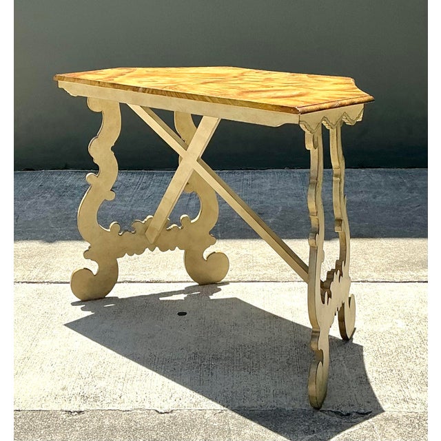 Chelsea House Inc Vintage Chelsea House Hand Painted Console Table For Sale - Image 4 of 12
