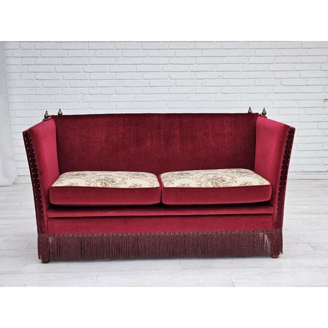 Danish Velour 2-Seater Sofa, 1960s For Sale - Image 18 of 18
