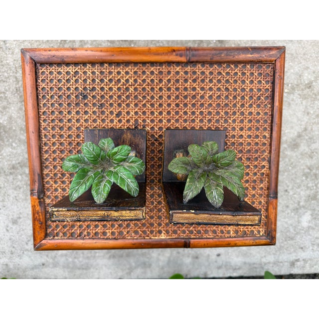 Vintage Hand-Painted Monkey & Palm Tree Bookends, Pair For Sale - Image 10 of 12