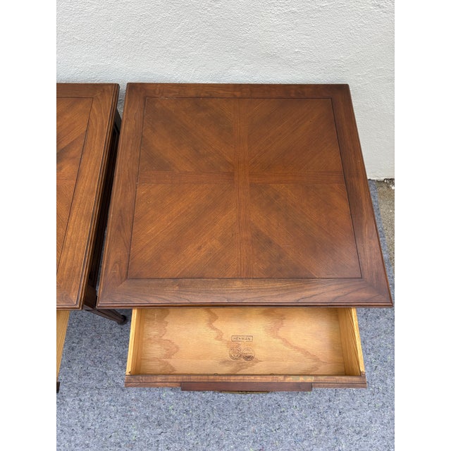 Vintage Pair of Hekman Side / End Tables For Sale - Image 12 of 12