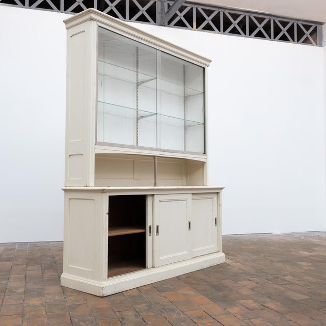 Antique Early 20th Century Pastry Shop Display Case with Sliding Doors For Sale - Image 10 of 12