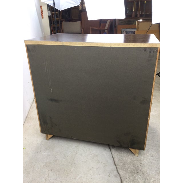 Mid Century Campaign Style Three Drawer Dresser With Brass Hardware For Sale - Image 12 of 12