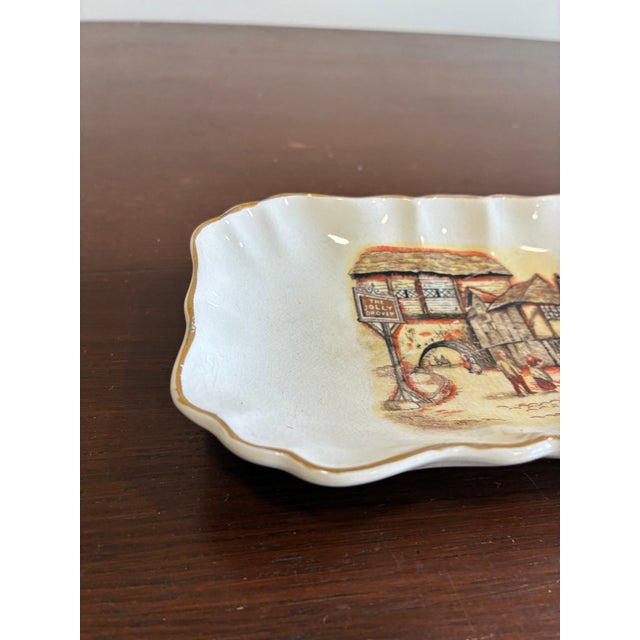 Vintage Sandland Ware "The Jolly Drover" English Pub Scene Soap Dish For Sale - Image 9 of 13