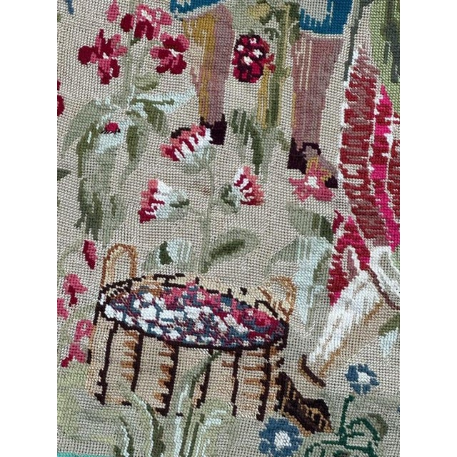 Vintage French Needlepoint Tapestry, 1970s For Sale - Image 15 of 18