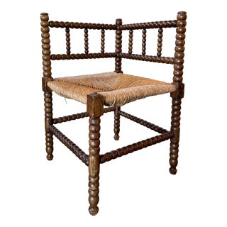 1960s Dutch Bobbin Corner Chair For Sale