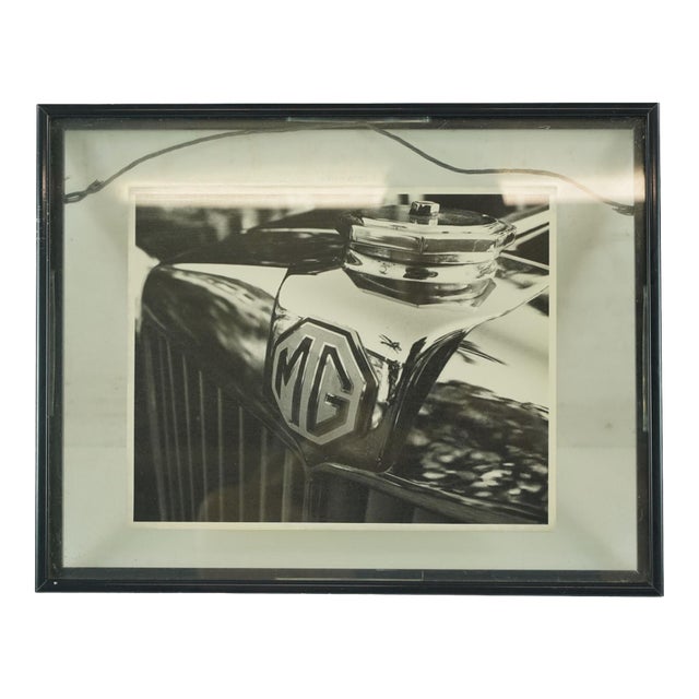 Framed 1930s Mg Ta Tickford Drophead Coupe Front Photograph For Sale