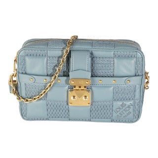 Glacier Quilted Damier Lambskin Troca PM For Sale