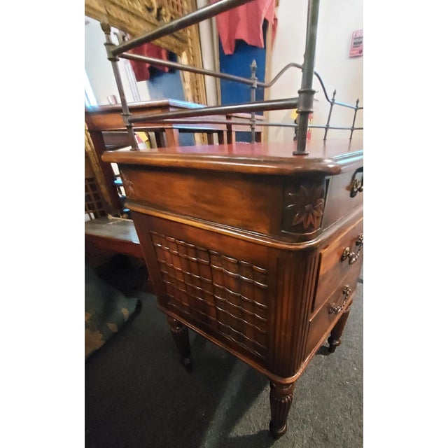Theodore Alexander George Iv Style Leather Desk For Sale In Boston - Image 6 of 10