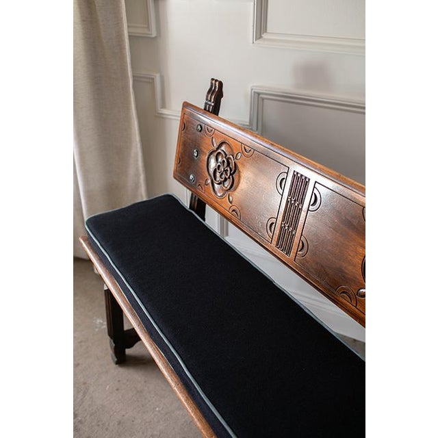 1930's Kittinger Furniture Spanish Baroque Style Iron-Mounted Walnut Hall Bench For Sale - Image 9 of 17