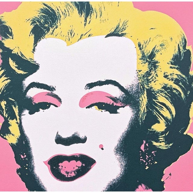 Andy Warhol (after) "Marilyn Monroe pink" print, size 60 x 60 cm, plate signed bottom right, numbered with pencil on heavy...