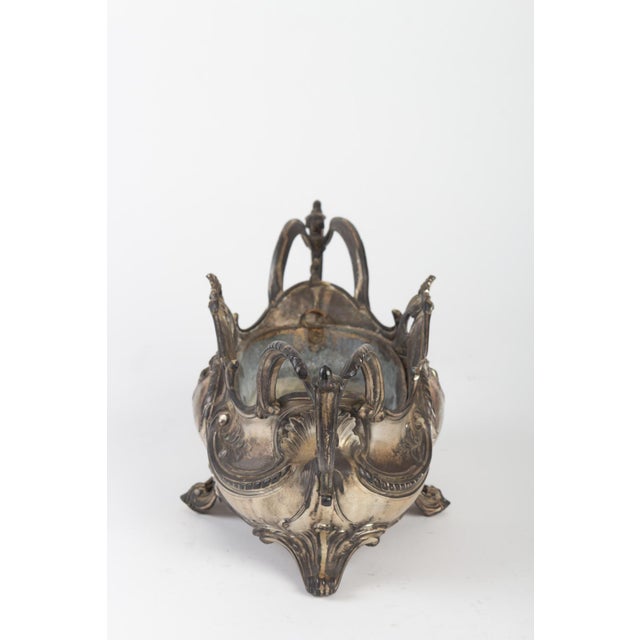 Louis XV Style Silver-Plated Metal Planter For Sale - Image 3 of 8