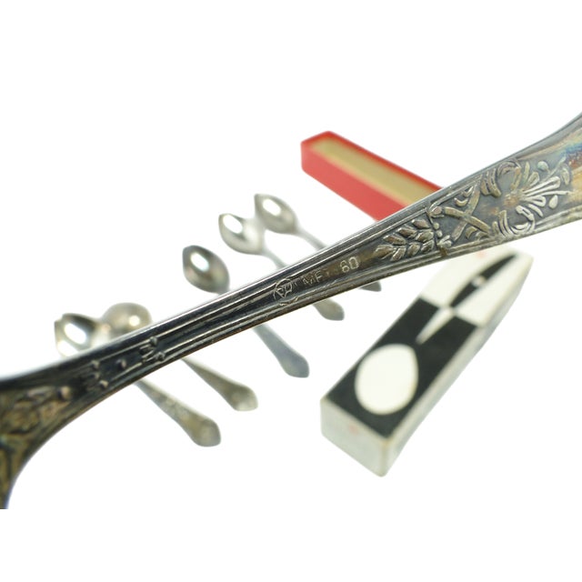 Art Deco Brass Spoons from Hefra, 1960s, Set of 6 For Sale - Image 4 of 5