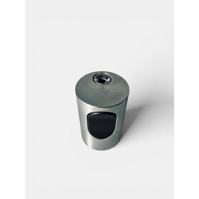 Iconic Braun chrome Cylindric T2 Table lighter designed by Dieter Rams and manufactured between 1968 and 1970 by Braun AG...