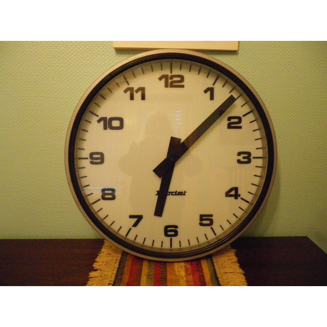 Large Model Bodet Station Clock in Steel Frame, 1970s For Sale - Image 13 of 13