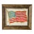 Antique 48 Stars American Flag in Rustic Frame Distressed For Sale
