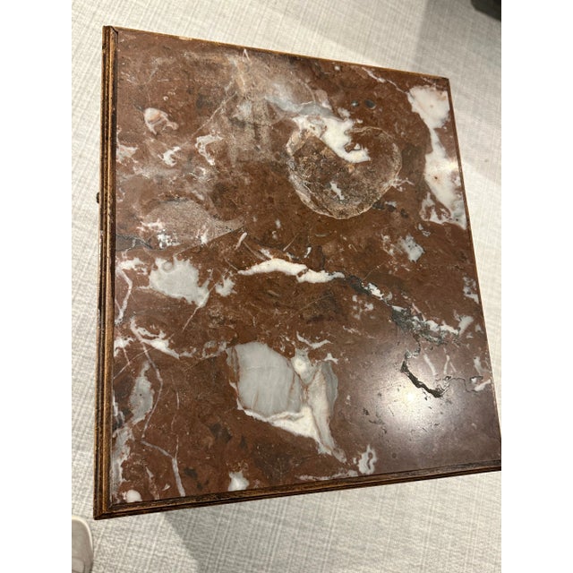 Antique Marble Top Side Table For Sale In Richmond - Image 6 of 7