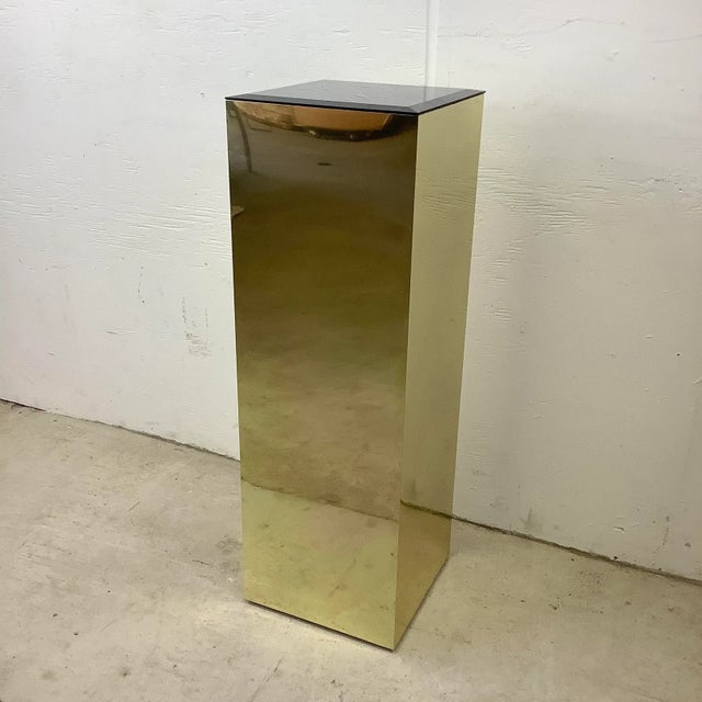 Vintage Modern Mirror Top Display Pedestal For Sale - Image 13 of 13
