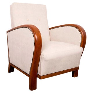 Vintage Art Deco Hungarian Armchair, 1930s For Sale