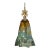 Large Art Glass Fazzoletto Green Amber Cherub Pendant Light For Sale