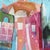 Lets Move in Together - Original Contemporary House Painting, Acrylic on Canvas by Maria C Bernhardsson For Sale - Image 4 of 6